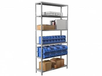 Стеллаж металлический Практик MS Standart 185/100х30/6